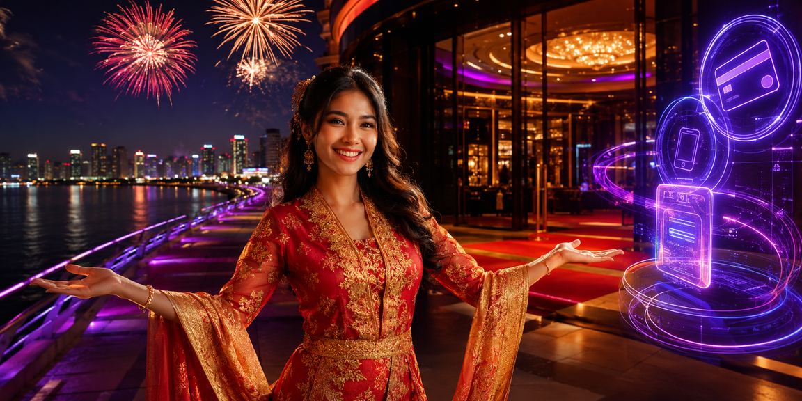 The lively casino atmosphere of Penang Island with vibrant live roulette tables